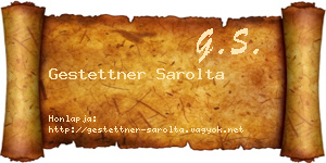 Gestettner Sarolta névjegykártya