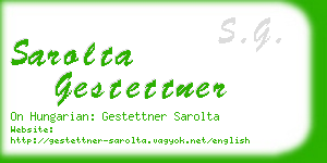 sarolta gestettner business card